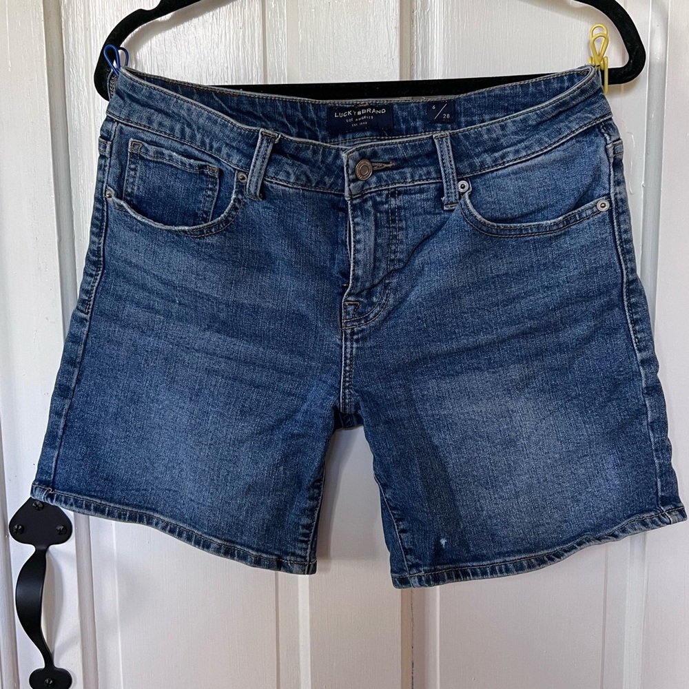 Women's Lucky Brand mid-length Blue Denim Shorts
